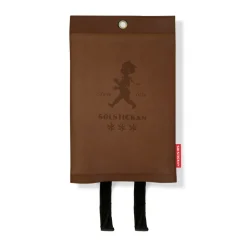 Outlet Solstickan Design Manta ignífuga Solstickan cuero 120x120 cm, Cuero oscuro MarrónNegro