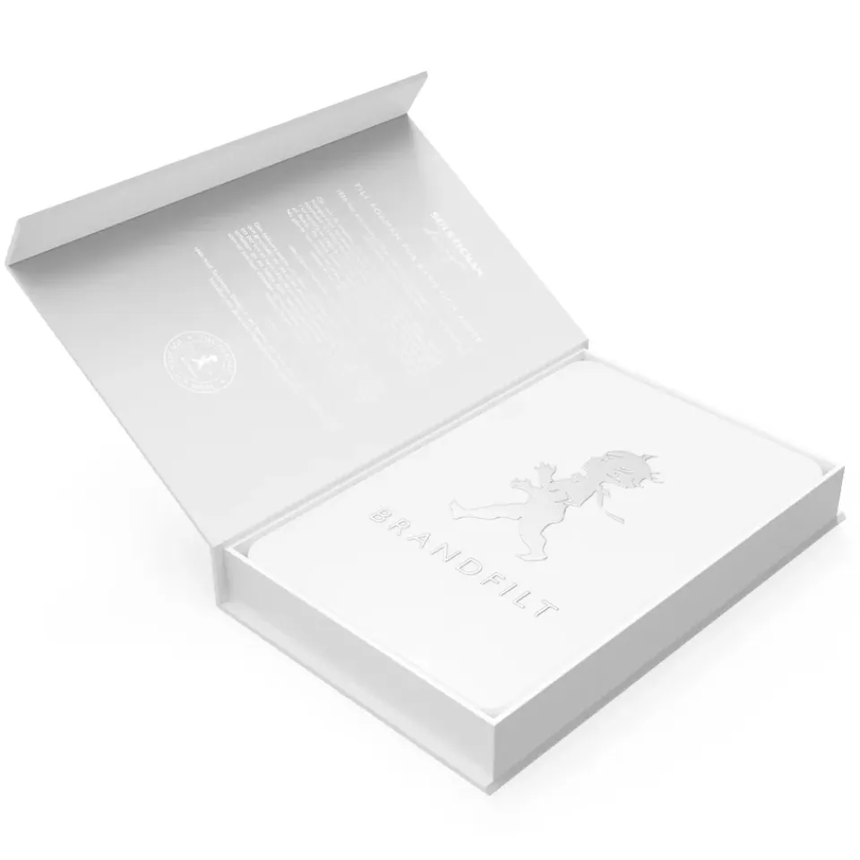 New Solstickan Design Manta ignífuga Solstickan 16x2,7x25 cm, Blanco alto brillo BlancoPlateado