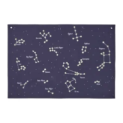 Hot Ferm Living Mapa textil Constellation , Dark blue, 70x100 cm Azul