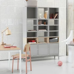 Hot Muuto Módulo de estantería Stacked 2.0 con fondo, small, roble Marrón