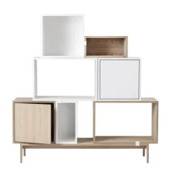 Sale Muuto Módulo de estantería Stacked 2.0 con puerta, mediano, Blanco