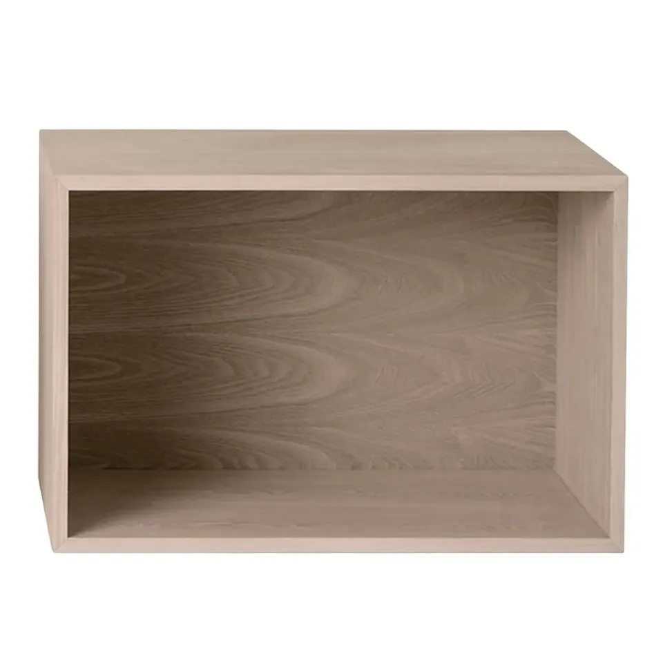New Muuto Módulo de estantería Stacked 2.0 con fondo, large, roble Marrón