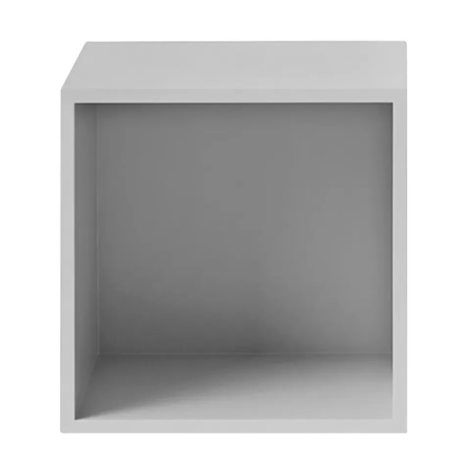 Hot Muuto Módulo de estantería Stacked 2.0 con fondo, mediano, claro Gris
