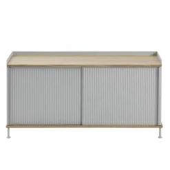Online Muuto Mesa auxiliar Enfold baja 125x45x63 cm, Oak-Grey MarrónGris