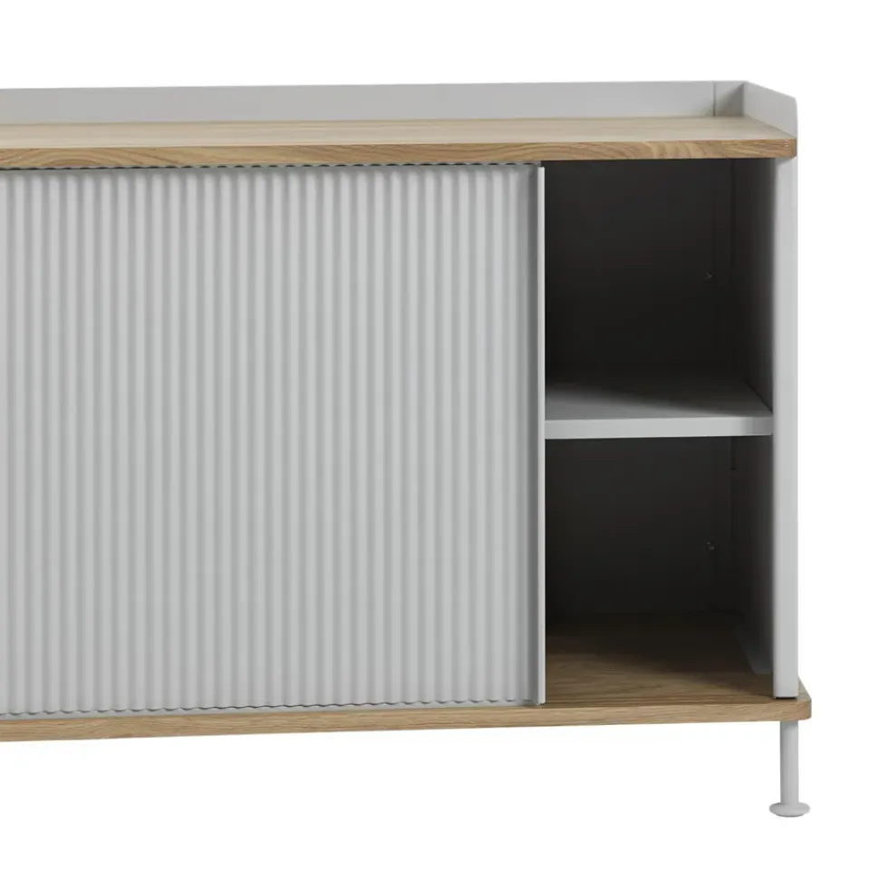 Online Muuto Mesa auxiliar Enfold baja 125x45x63 cm, Oak-Grey MarrónGris