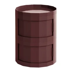 HAY Mesa auxiliar Facet Cabinet 20, Burgundy Rojo