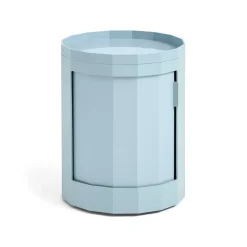 Online HAY Mesa auxiliar Facet Cabinet low pies/ruedas 49 cm, Misty blue Azul