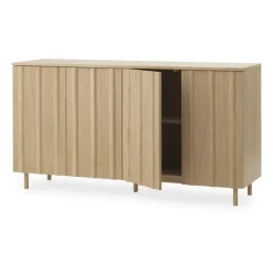 Clearance Normann Copenhagen Mesa auxiliar Rib 45x159 cm, Oak Marrón