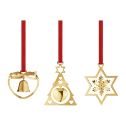 Sale Georg Jensen Miniatura móvil 2024, 3-pack, Chapado en oro Color dorado