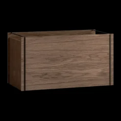 Outlet MOEBE storage box, Smoked oak-black Marrón