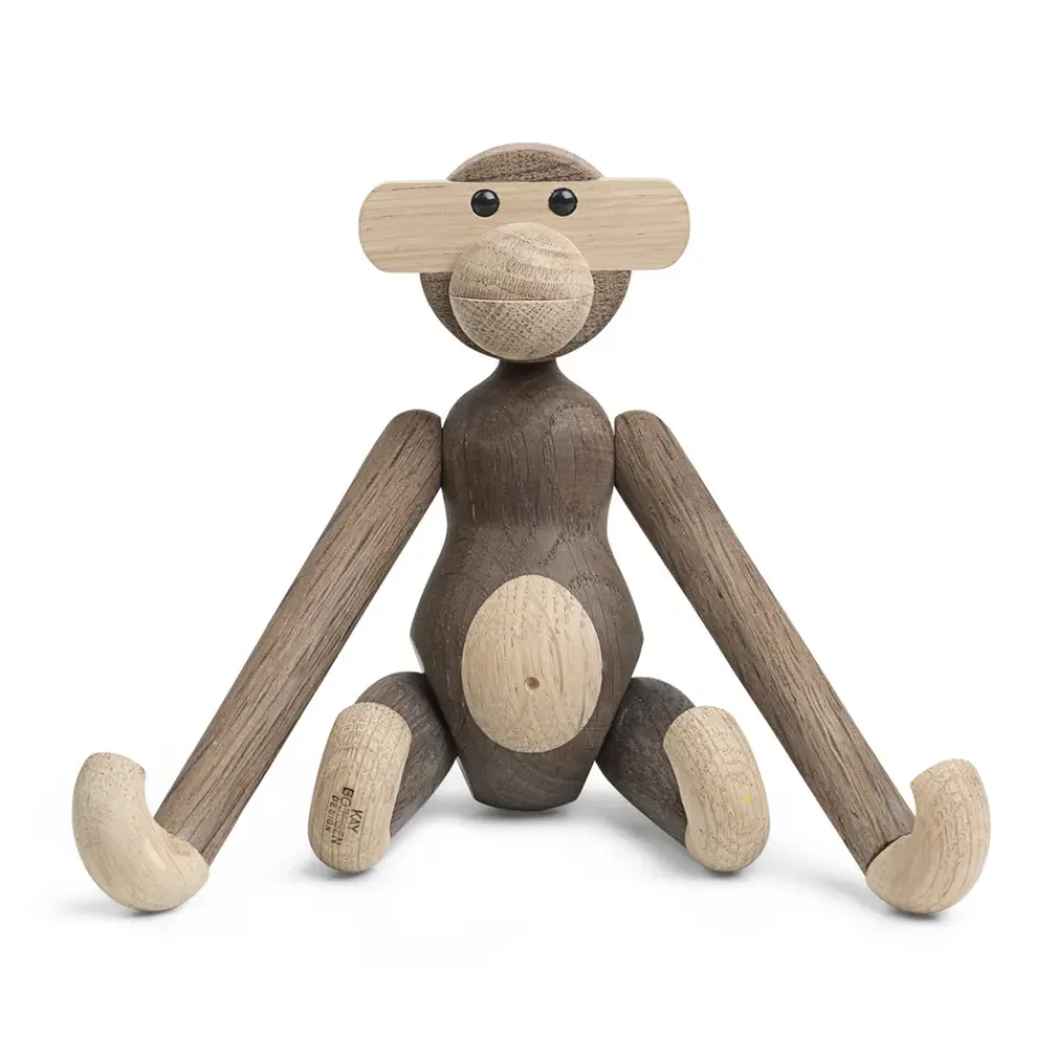 Sale Kay Bojesen Denmark Mono de madera pequeño, roble-roble ahumado Marrón