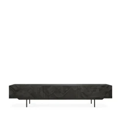 Ethnicraft Mueble multimedia Graphic, Black 242 cm Negro
