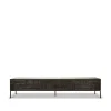 Ethnicraft Mueble multimedia Tabwa , Teca negra 51x240 cm Negro