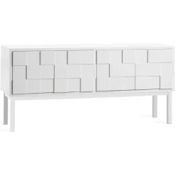 Online A2 Mueble TV con patas Collect 2010, patas blancas Blanco