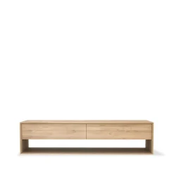 Ethnicraft Mueble TV Nordic, Roble encerado 1 puerta 1 cajón 180 Beige