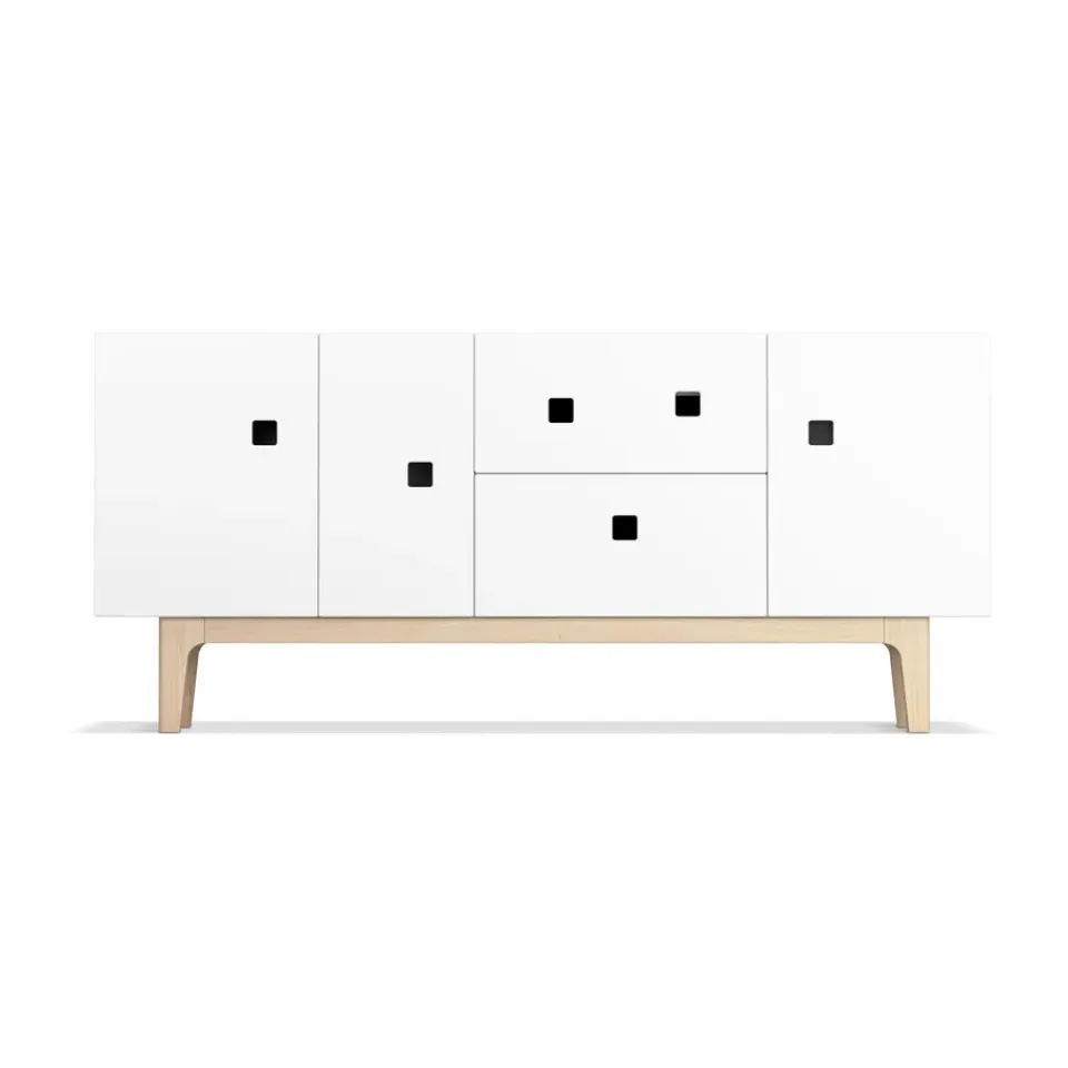 Online Zweed Mueble TV Peep M2, , roble pigmentado Blanco