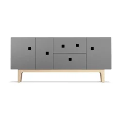 New Zweed Mueble TV Peep M2, Slate grey, roble pigmentado blanco Gris