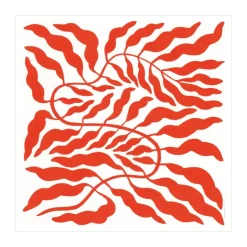 Online Fine Little Day Orange red leaf, 50x50 cm Naranja