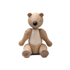 Clearance Kay Bojesen Denmark Oso de madera Kay Bojesen mediano, roble y arce BeigeMarrón