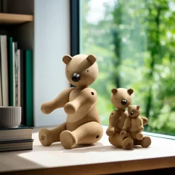 Best Kay Bojesen Denmark Oso de madera Kay Bojesen grande, roble-arce Marrón