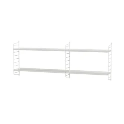 Sale String Panel de pared , , 50x20 cm, paquete de 2 Blanco