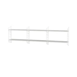 Outlet String Panel de pared , , 50x20 cm, paquete de 2 Blanco