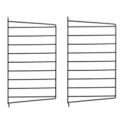 Sale String Panel de pared , , 50x30 cm, paquete de 2 Negro