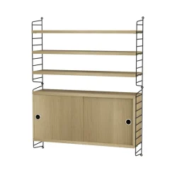 New String Panel de pared , Negro, 50x20 cm, paquete de 2 Beige