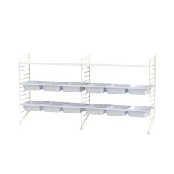 Outlet String Panel de suelo , Beige, 85x30 cm, paquete de 1 Blanco