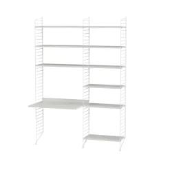 String Panel de suelo , , 200x30 cm, paquete de 2 Blanco