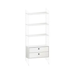 New String Panel de suelo , , 200x30 cm, paquete de 2 Blanco