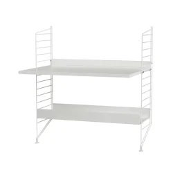 Clearance String Panel de suelo , , 85x30 cm, paquete de 2 Blanco