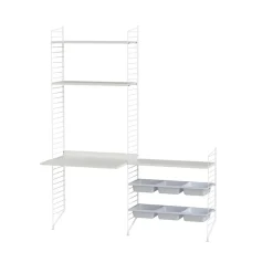 Discount String Panel de suelo , , 200x30 cm, paquete de 2 Blanco