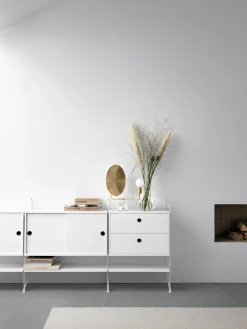 Discount String Panel de suelo , , 85x30cm, paquete de 1 Blanco