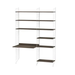 Discount String Panel de suelo , Blanco, 200x30 cm, paquete de 2 Marrón