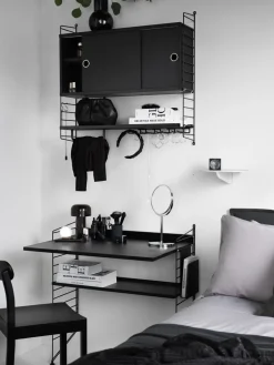 Hot String Panel de suelo , , 85x30cm, paquete de 1 Negro
