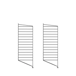 Clearance String Panel de suelo , , 85x30 cm, paquete de 2 Negro