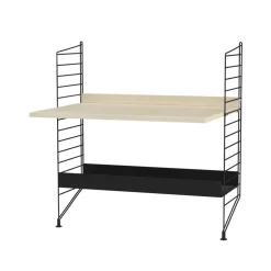 Discount String Panel de suelo , Negro, 85x30 cm, paquete de 2 Beige