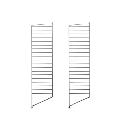 Sale String Panel de suelo , , 115x30 cm, paquete de 2 Negro