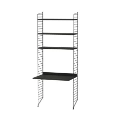 Best String Panel de suelo , , 200x30 cm, paquete de 2 Negro