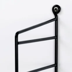 String Panel de suelo , , 200x30cm, paquete de 1 Negro
