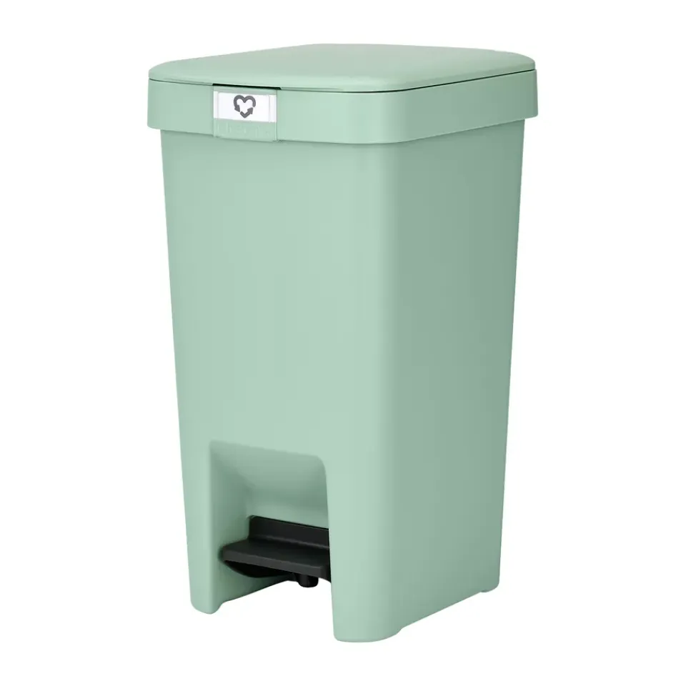New Brabantia Papelera con pedal StepUp de 10 L, Jade green Verde