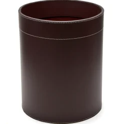 Hot Ørskov Papelera cuero, Chocolate Marrón