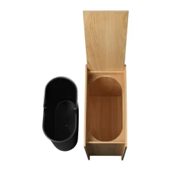 Ferm Living Papelera Sama , Roble, 50 L Beige