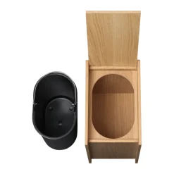 Hot Ferm Living Papelera Sama , Roble, 35 L Beige