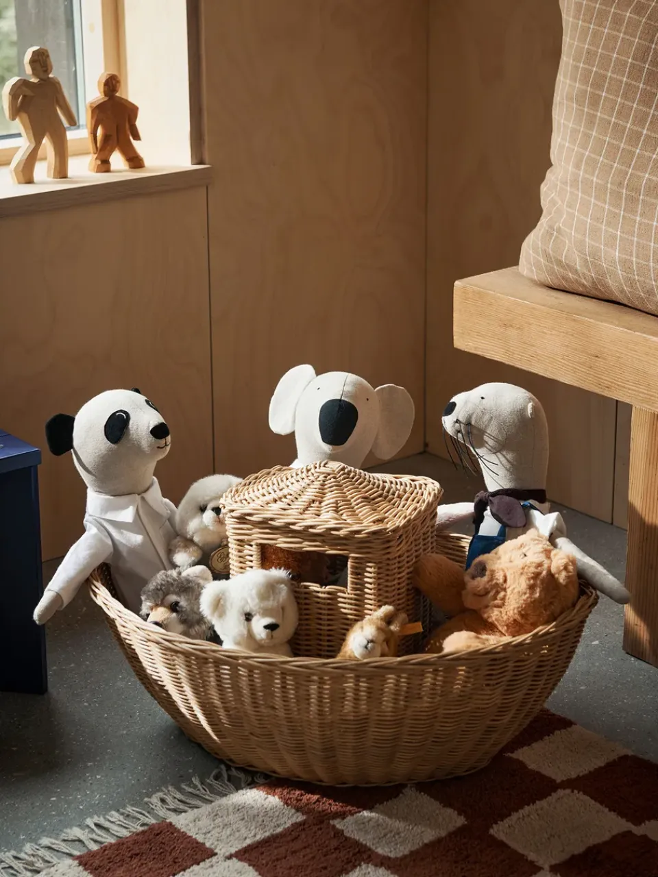 Outlet Ferm Living Peluche Panda Teddy, Natural Beige
