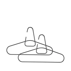 Best Zone Denmark Percha A-Hanger, Black, set de 2 Negro