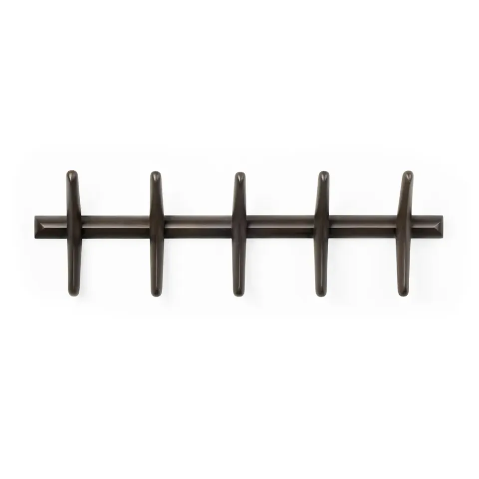 Hot Ethnicraft Percha PI 70 cm, Caoba teñida de oscuro Marrón