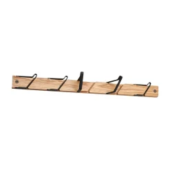 Outlet Essem Design Perchero con ganchos Tamburin 52,5 cm, Roble-negro Marrón