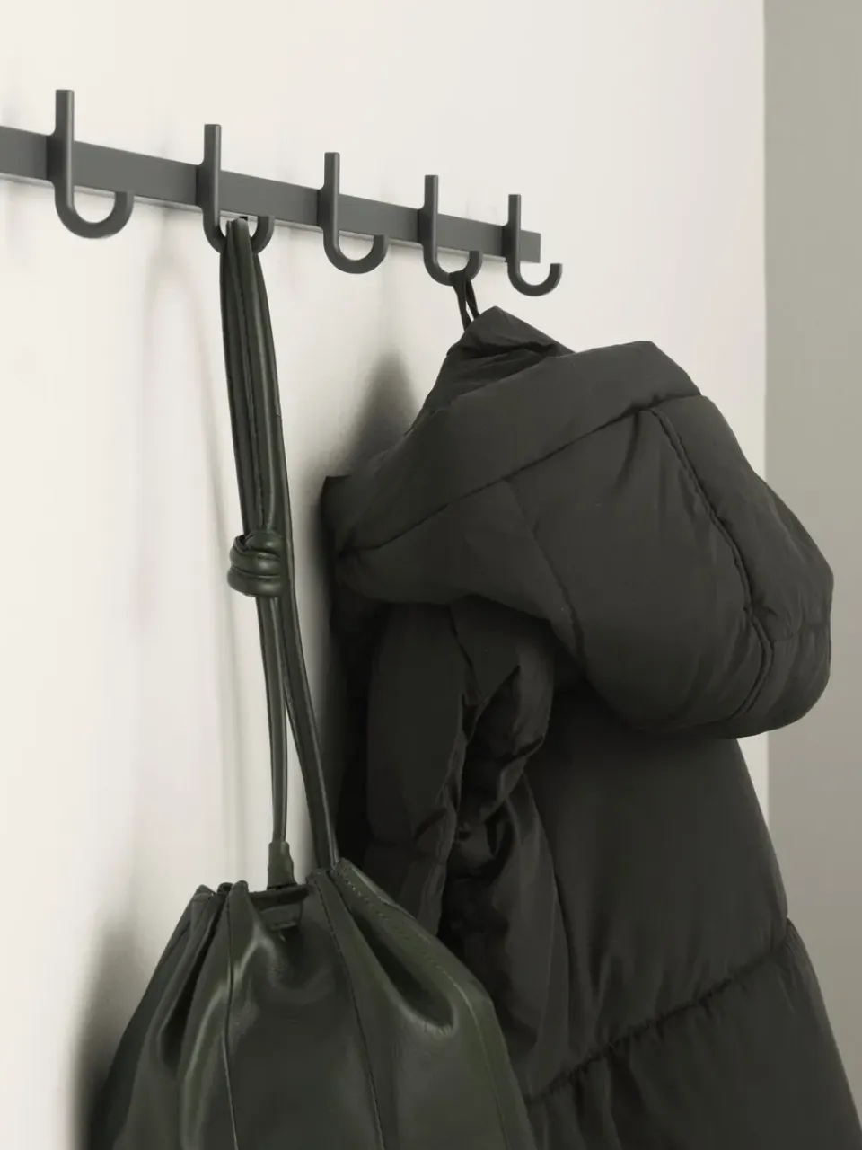 Clearance Relief Perchero con pomos large 123 cm, Gris